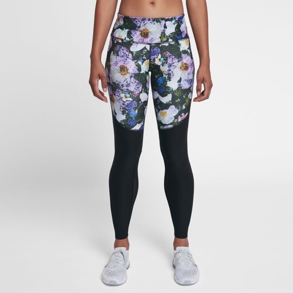 Nike Power Legend Floral Training Tights Leggings Women's Size Small